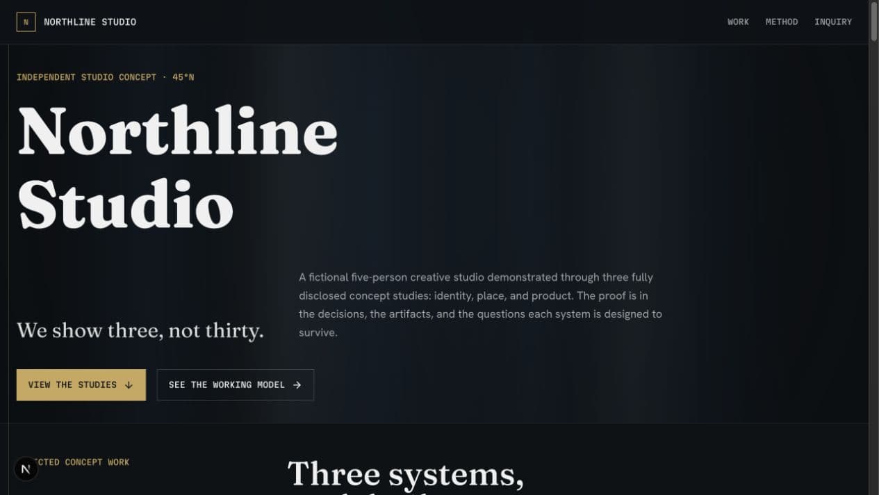 Northline Studio concept prototype